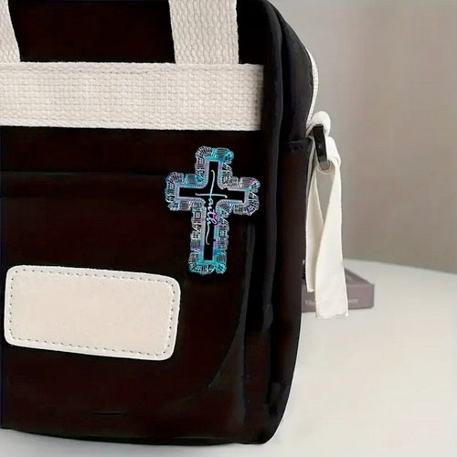 Faith Cross Acrylic Brooch Pin