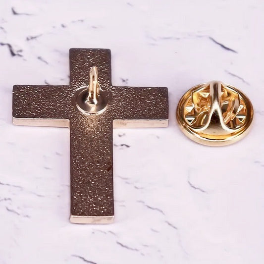 Elegant Floral Cross Booch-Pin