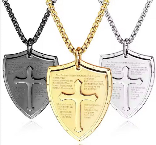 Faith Shield Necklace