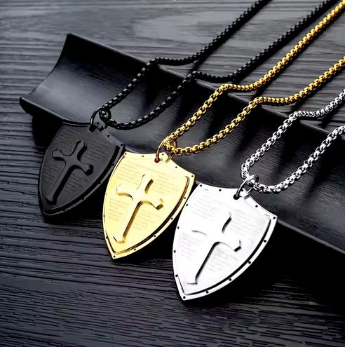 Faith Shield Necklace