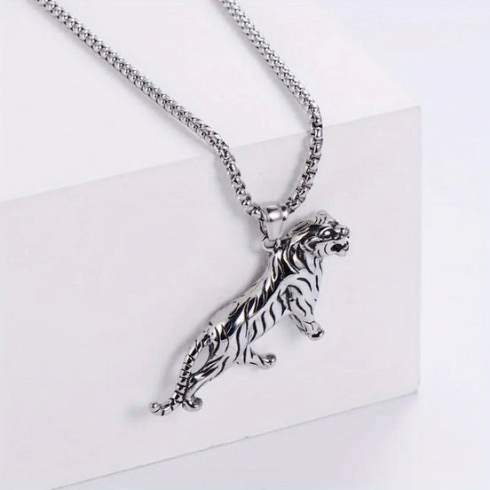 Full Body Stainless Steel Save The Tiger Necklace