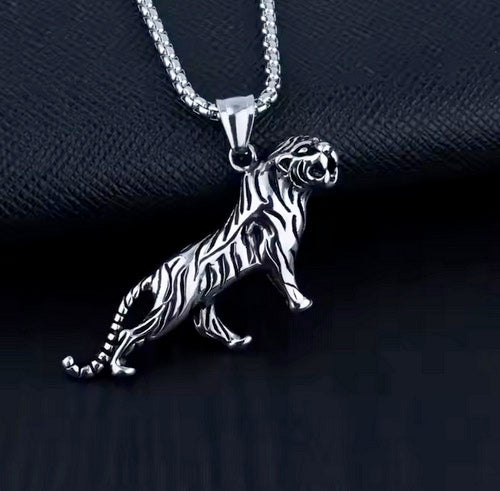 Full Body Stainless Steel Save The Tiger Necklace