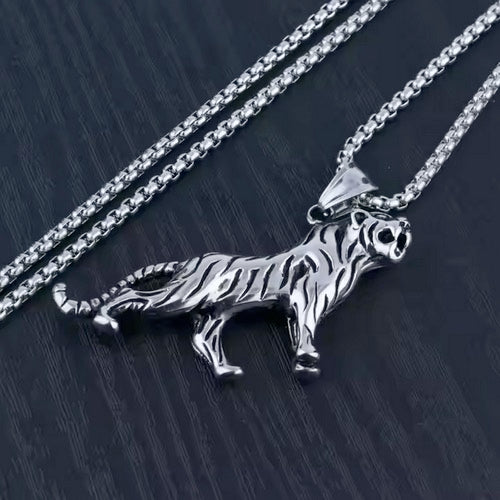 Full Body Stainless Steel Save The Tiger Necklace