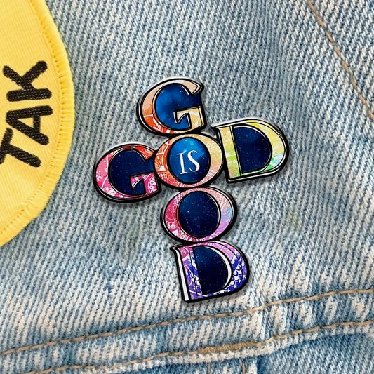 God Is Good Cross  Pin