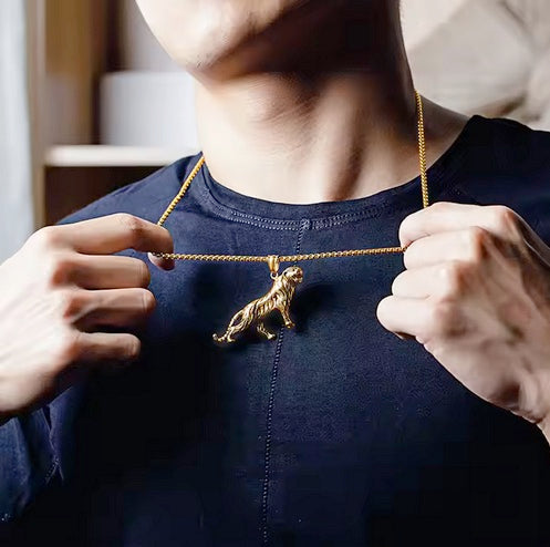 Full Body Stainless Steel Save The Tiger Necklace