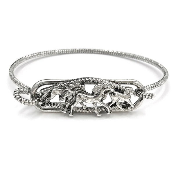 Save The Wild Horses Bangle Bracelet
