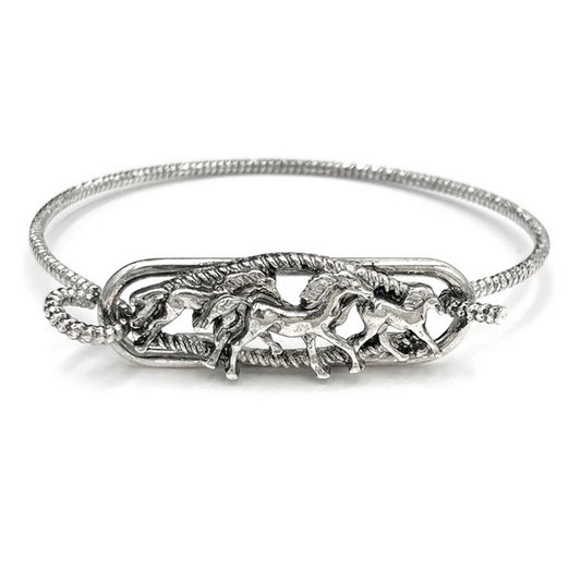 Save The Wild Horses Bangle Bracelet