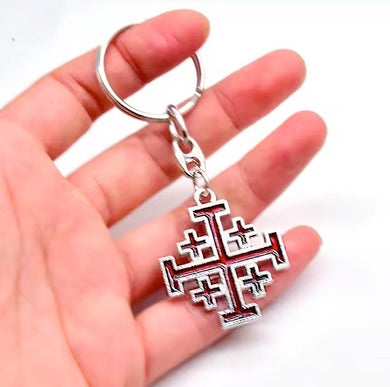 Jerusalem Cross Keychain