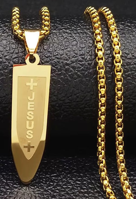 Men’s Jesus Bullet Necklace