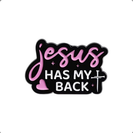 Jesus Has My Back Pin