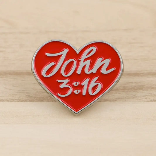 John 3:16 Heart Bible Verse Pin