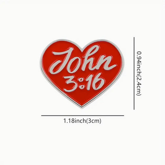 John 3:16 Heart Bible Verse Pin