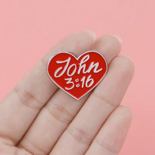 John 3:16 Heart Bible Verse Pin