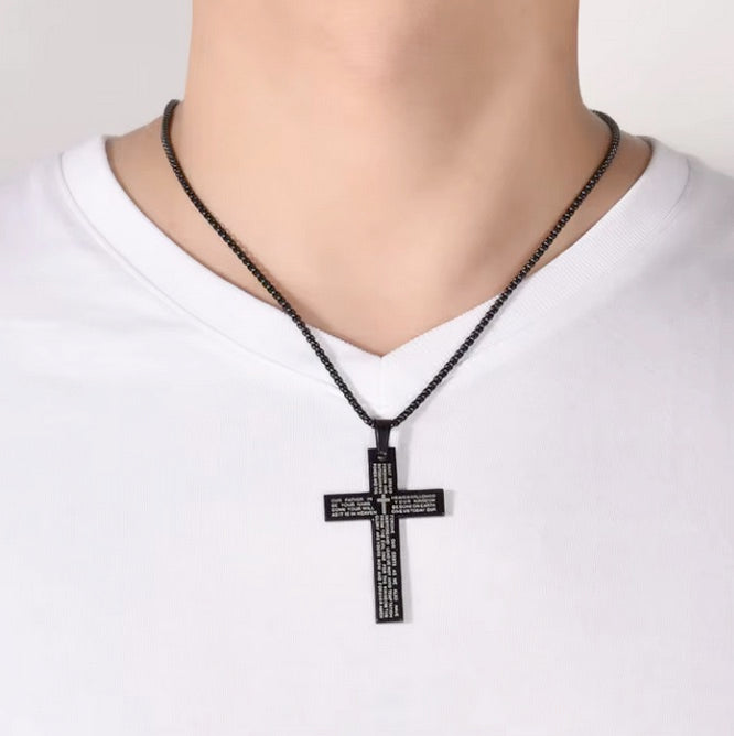 Lord’s Prayer Cross Necklace
