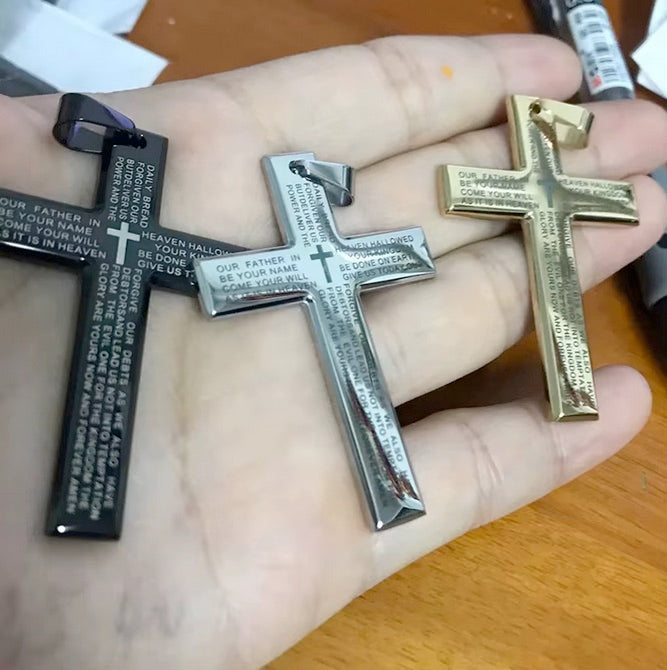 Lord’s Prayer Cross Necklace