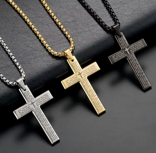 Lord’s Prayer Cross Necklace