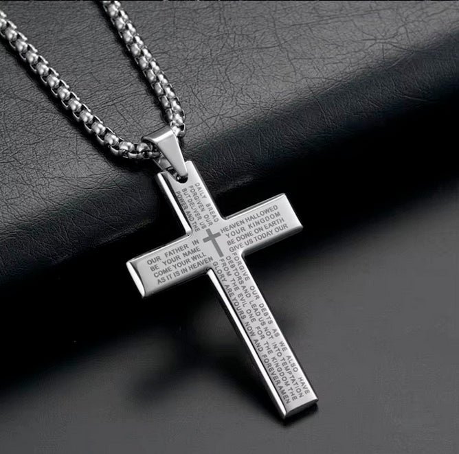 Lord’s Prayer Cross Necklace