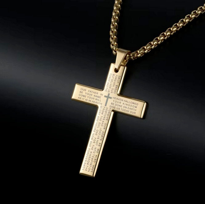 Lord’s Prayer Cross Necklace