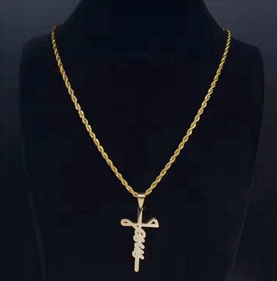Men's Or Lady's 18K Gold Plated Jesus Cross