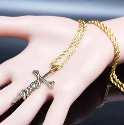 Men's Or Lady's 18K Gold Plated Jesus Cross