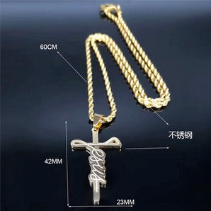 Men's Or Lady's 18K Gold Plated Jesus Cross