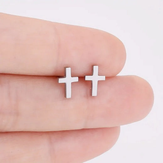 Mini Cross Stud Earrings