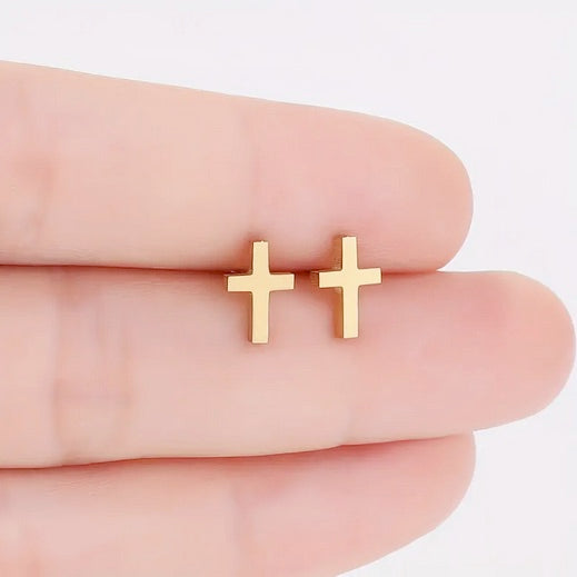 Mini Cross Stud Earrings