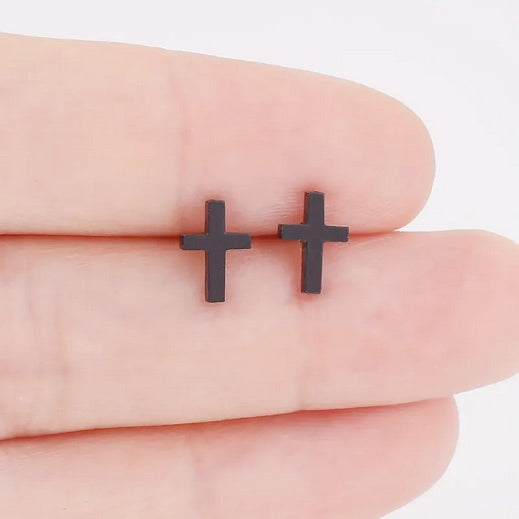 Mini Cross Stud Earrings
