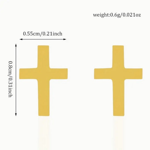 Mini Cross Stud Earrings