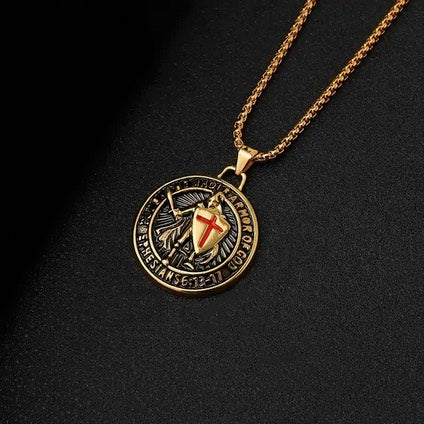 Knight Templar Full Armor Of God Necklace-With 22-Inch Chain