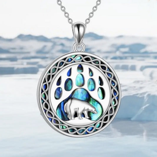 Polar Bear Law With Abalone Underlay Non-Fade Titanium Steel
