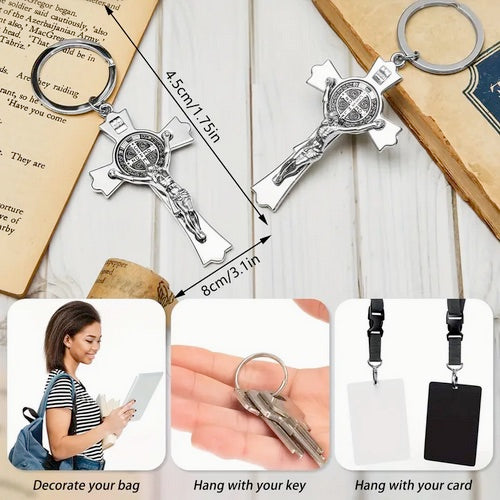 Saint Benedict Cross Keychain