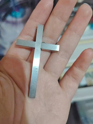 Personal Self Defense Stainless Steel Cross Necklace- Retractable Weapon