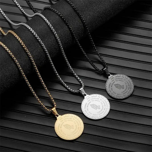 Serenity Prayer And Lord's Prayer Necklace