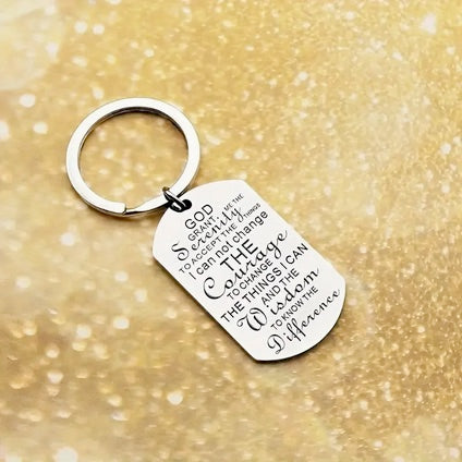 Moments Bible Scripture Prayer Cross Keychain
