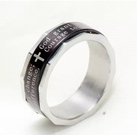 Serenity Prayer Stainless Steel Ring