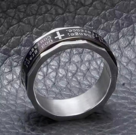 Serenity Prayer Stainless Steel Ring