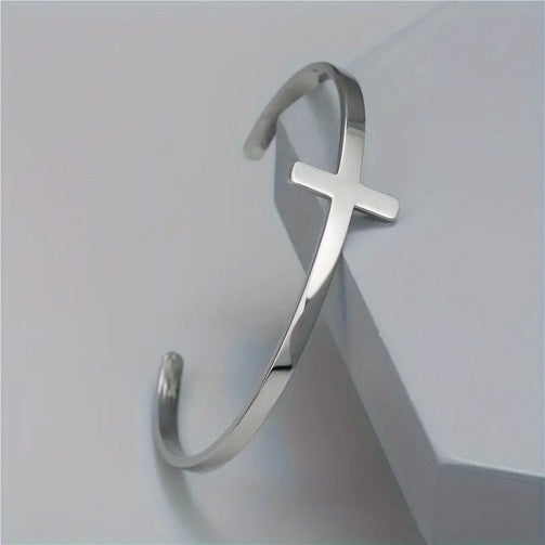 Cuff Bracelet With Cross