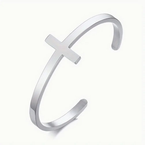 Cuff Bracelet With Cross