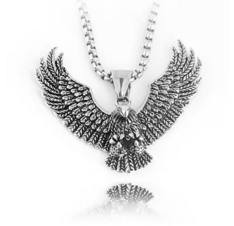 Spread Eagle Titanium Stainless Steel Necklace