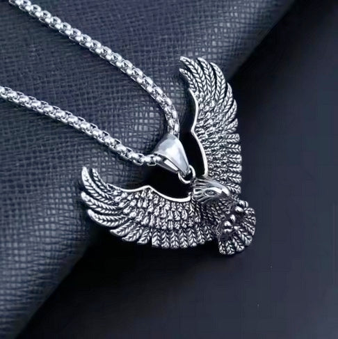 Spread Eagle Titanium Stainless Steel Necklace