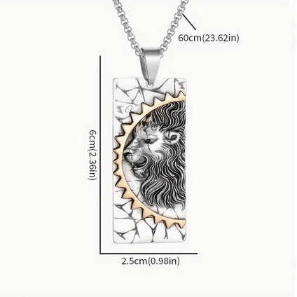Two Tone Non Tarnish Stainless Steel Lion Necklace