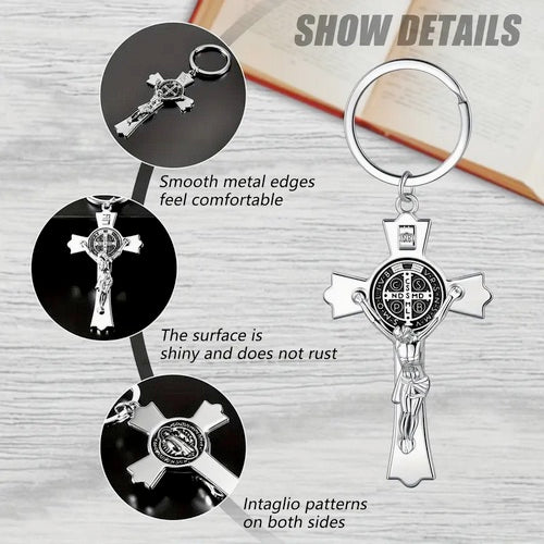 Saint Benedict Cross Keychain