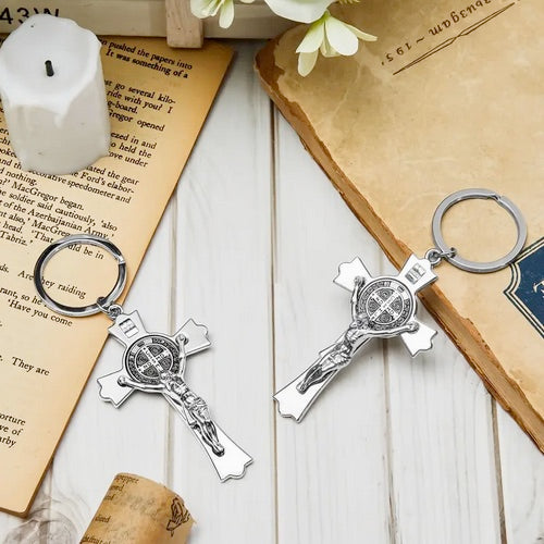 Saint Benedict Cross Keychain