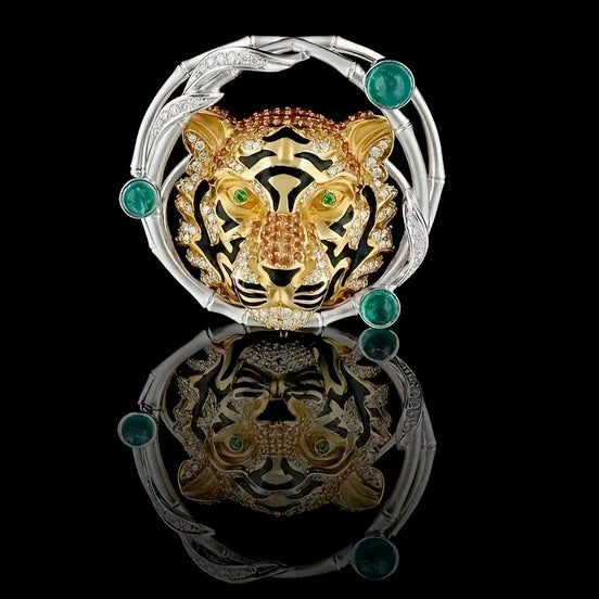 Tiger Round Bamboo Necklace