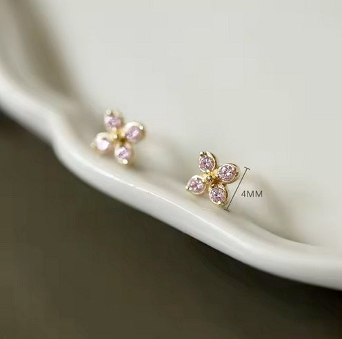 Tiny S925 Sterling Silver Cross Earrings