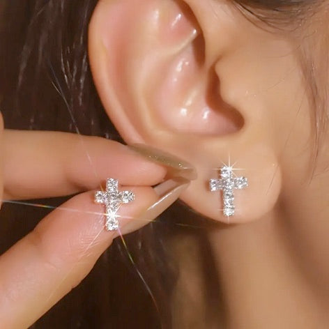 Cubic Zerconia Lady's Post Earrings