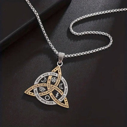 Trinity Knot With Inspirational Quotes Necklace