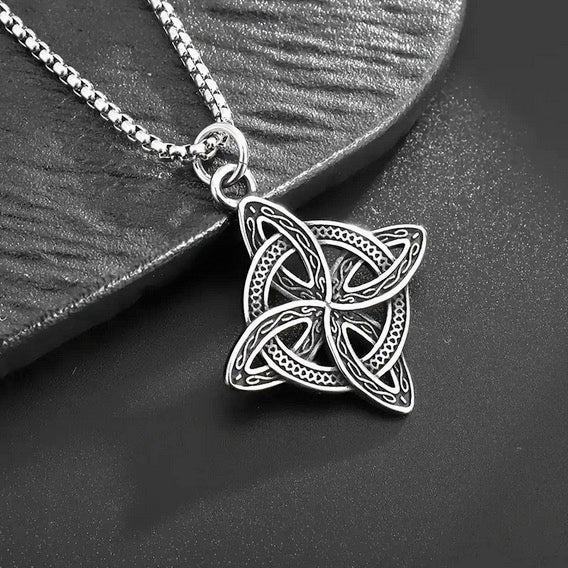 Two Piece Set - Trinity Cross Irish Knot Necklace