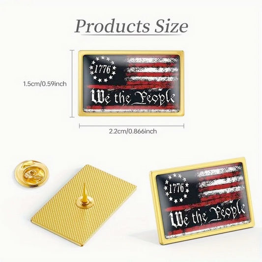 We The People 1776 Flag Pin